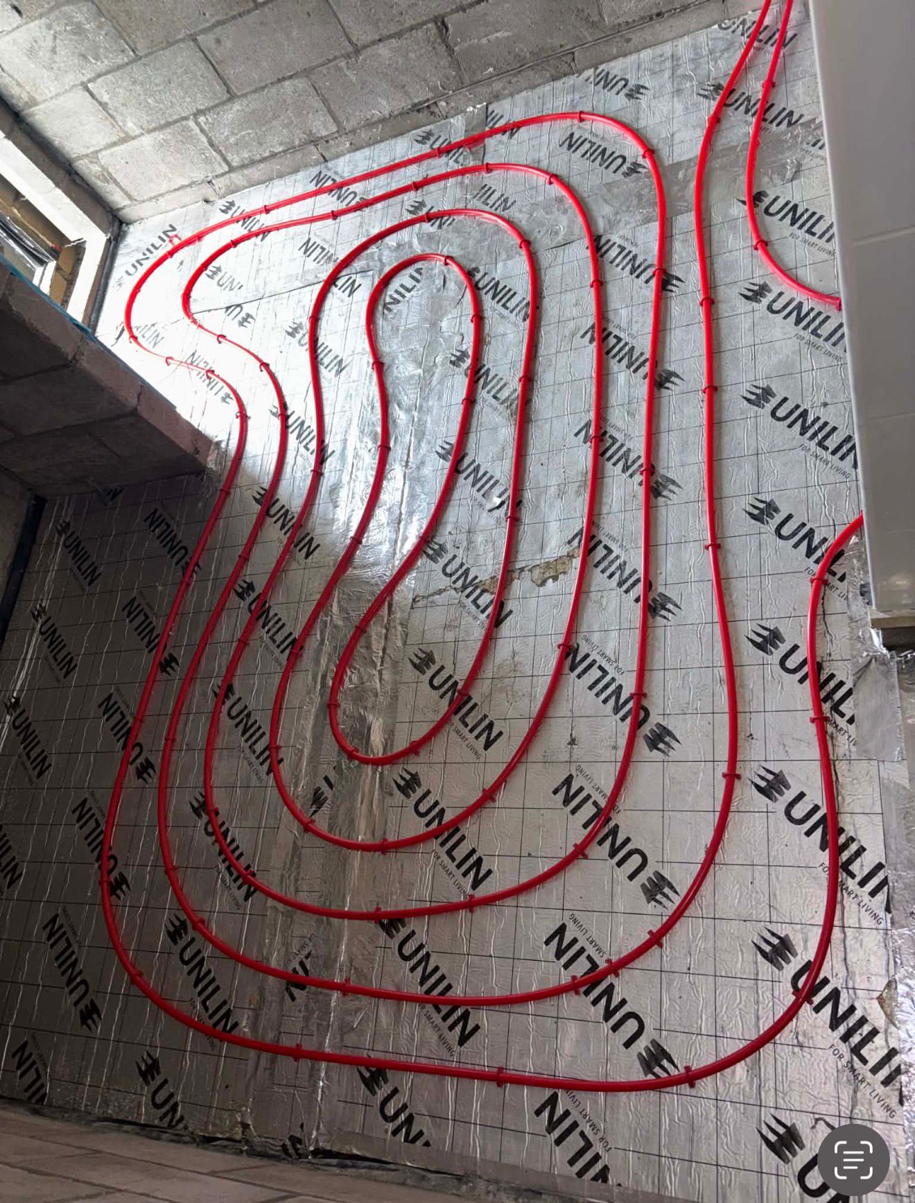 Underfloor heating another room