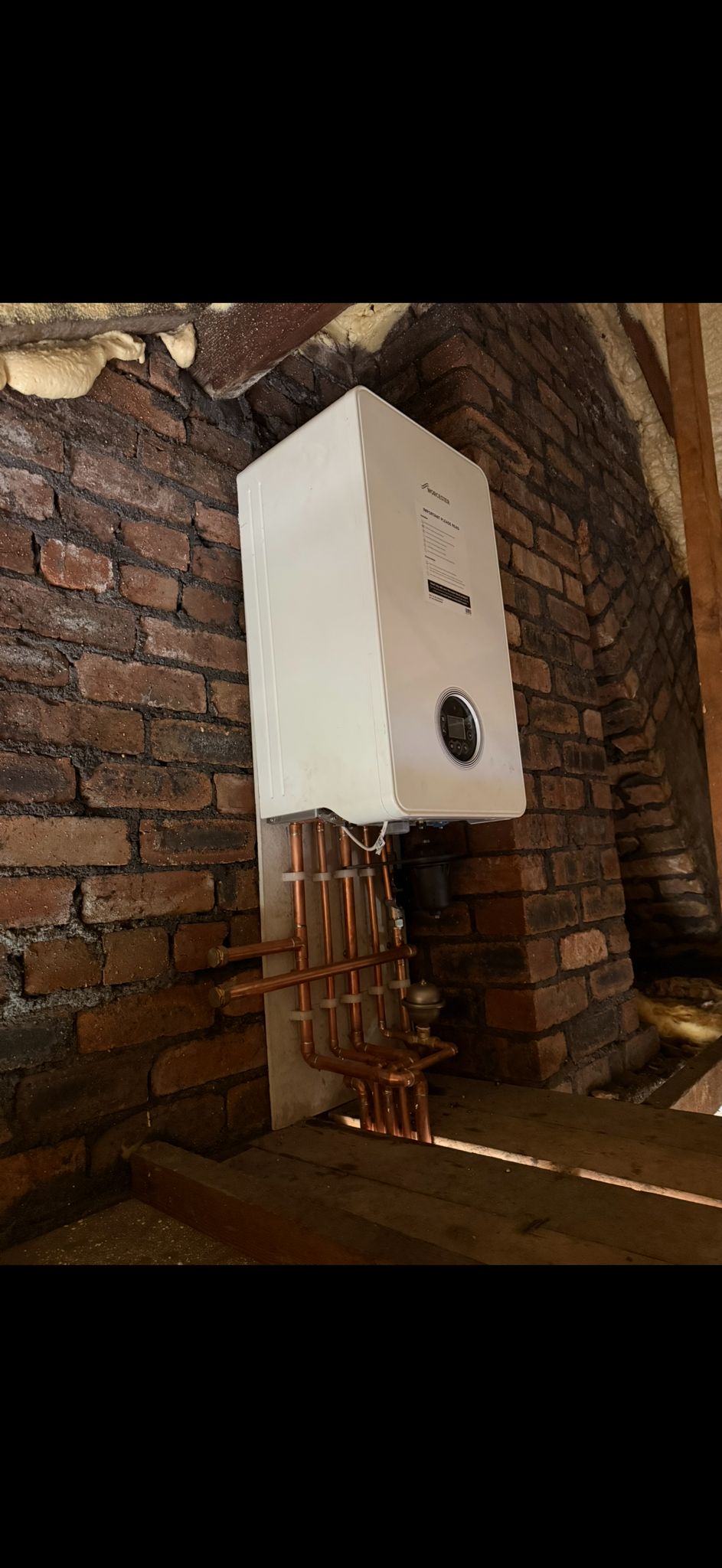 Worcester Bosch boiler installation in loft